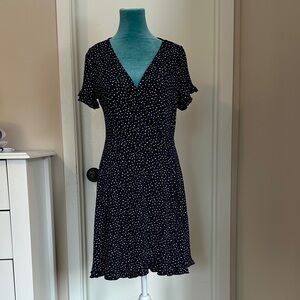 Kaileigh Blue Mini Dress with White Dots